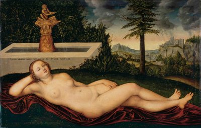 Ninfa della sorgente alla fontana da Lucas Cranach the Elder
