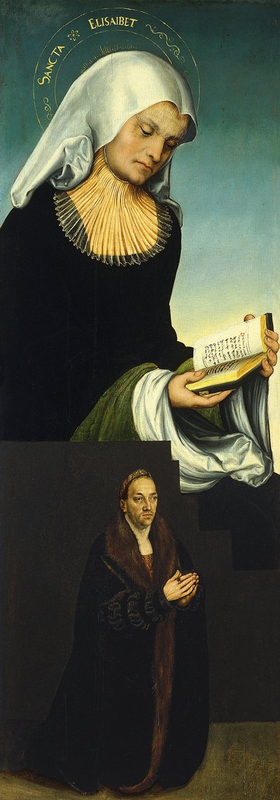 Santa Elisabetta con il Duca Giorgio di Sassonia come donatore, ca 1514 da Lucas Cranach the Elder