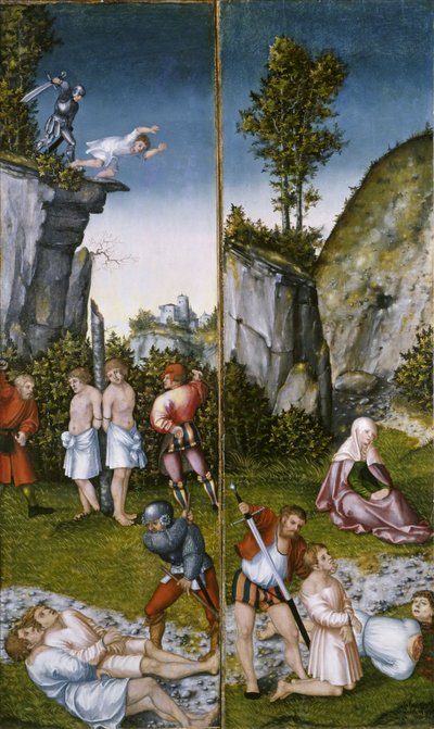 Santa Felicita al martirio dei suoi sette figli da Lucas Cranach the Elder