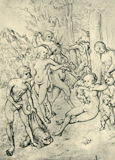 Satiri e ninfe, 1520-1530 da Lucas Cranach the Elder