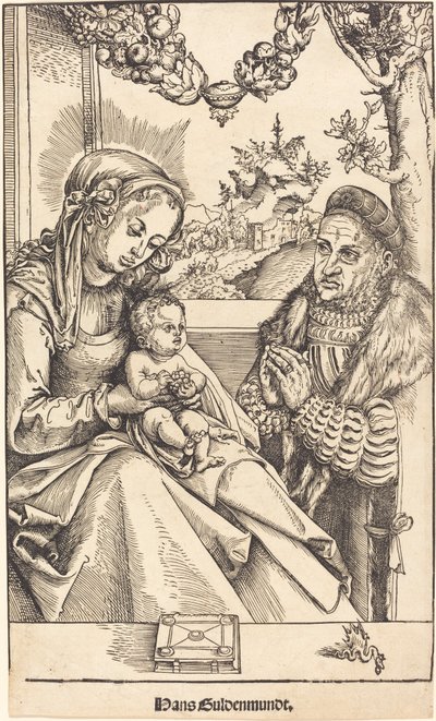 La Vergine e il Bambino adorati da Federico il Saggio di Sassonia da Lucas Cranach the Elder