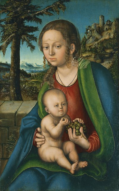 La Vergine con il Bambino con un grappolo d