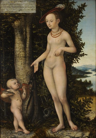 Venere con Cupido il ladro di miele da Lucas Cranach the Elder
