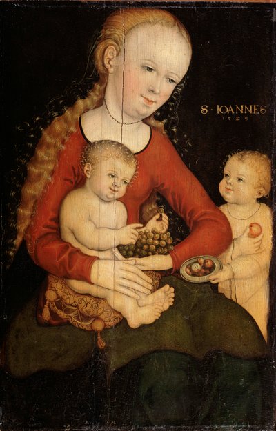 Vergine e bambino con Giovanni Battista da ragazzo da Lucas Cranach the Elder