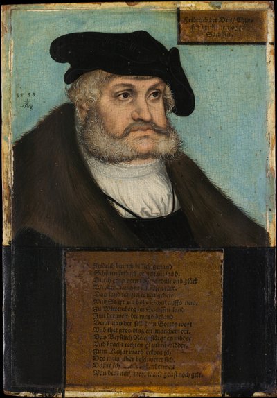 Federico III il Saggio, Elettore di Sassonia da Lucas Cranach the Elder and workshop