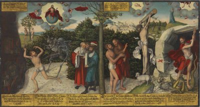 Tedesco: Gesetz und Gnade Legge e Grazia da Lucas Cranach the Elder and workshop