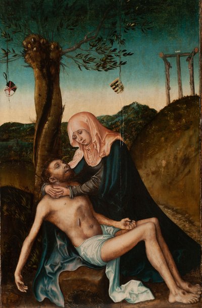 Slovak: Pieta Pietà beneath the Cross da Lucas Cranach the Elder and workshop