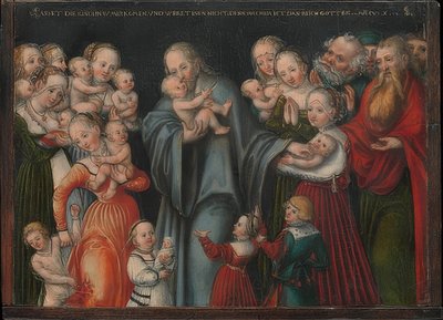 Cristo benedice i bambini da Lucas Cranach the Younger