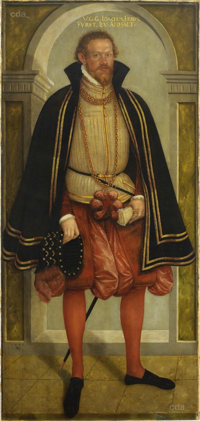 Ritratto del principe Joachim Ernst von Anhalt (1536 - 1586) da Lucas Cranach the Younger