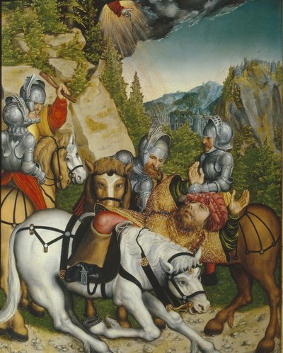 La conversione sulla via di Damasco da Lucas Cranach the Younger
