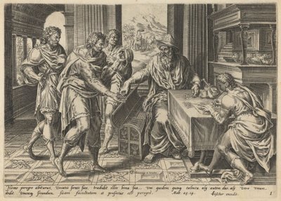 La parabola dei talenti da Lucas Doetechum van