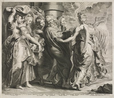 Lot e la sua famiglia che lasciano Sodoma da Lucas Emil Vorsterman