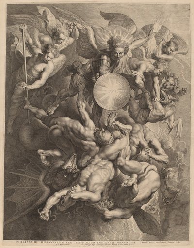 La caduta degli angeli ribelli da Lucas Emil Vorsterman after Sir Peter Paul Rubens