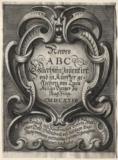 Nuovo libretto ABC, 1627 da Lucas Kilian