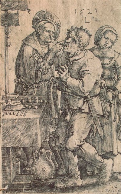 Dentista, 1523 da Lucas Leyden van