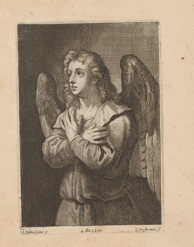 Angelo con mani giunte da Lucas Vorsterman (II)