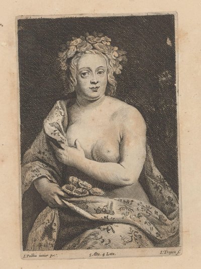 Ritratto di una donna sconosciuta con ventaglio da Lucas Vorsterman (II)