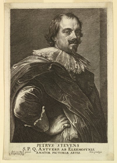 Ritratto di Peter Stevens, da Icones Principum Virorum da Lucas Vorsterman