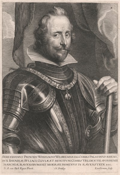 Serenissimus Princeps Wolfangus Wilhelmus, D.G. Comes Palatinus Rheni, Dux Bavariæ da Lucas Vorsterman