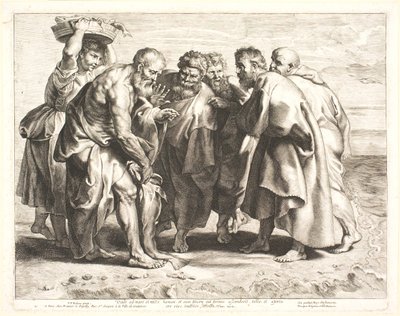San Pietro trova la moneta del tributo in un pesce da Lucas Vorsterman