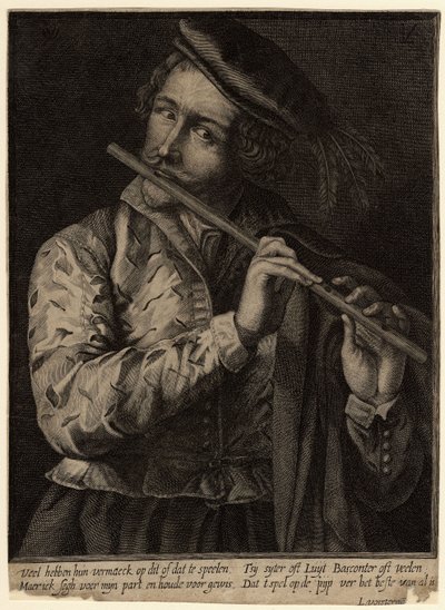 Il flautista da Lucas Vorsterman the Elder