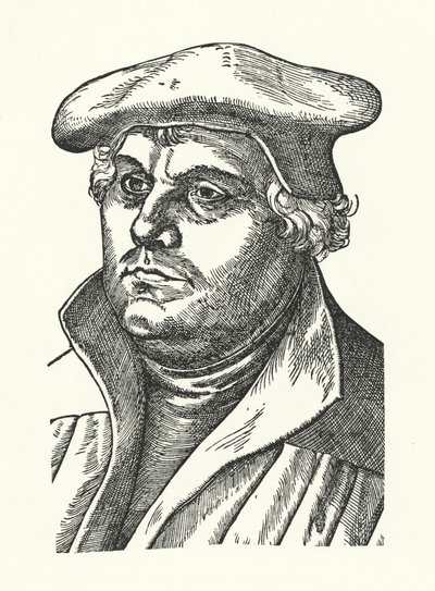 Martin Lutero, riformatore protestante tedesco da Lucas the Elder (after) Cranach