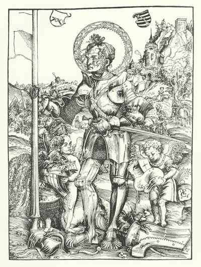 San Giorgio (incisione) da Lucas the Elder (after) Cranach