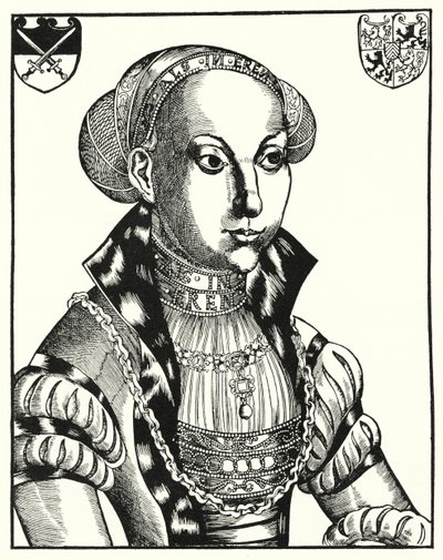 Sibilla di Cleves, consorte di Giovanni Federico I, Elettore di Sassonia da Lucas the Elder (after) Cranach