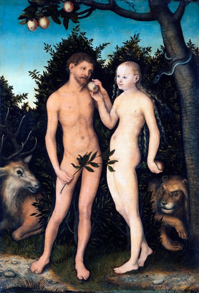 Adamo ed Eva in paradiso da Lucas the Elder Cranach