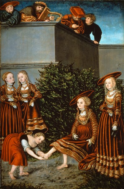 Betsabea al bagno o il peccato di Davide con Betsabea da Lucas the Elder Cranach