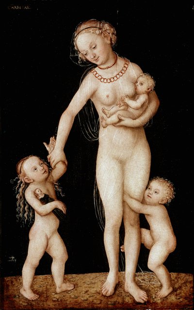 Carità Dipinto di Lucas Cranach il Vecchio (1472-1553) da Lucas the Elder Cranach