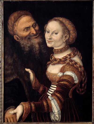 Cortigiana e Vecchio da Lucas the Elder Cranach