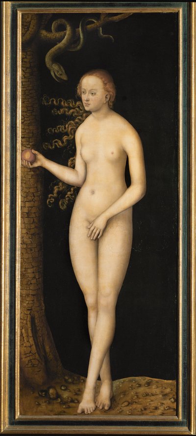 Eva. Lato esterno delle ali di un altare ... (olio su tavola) da Lucas the Elder Cranach