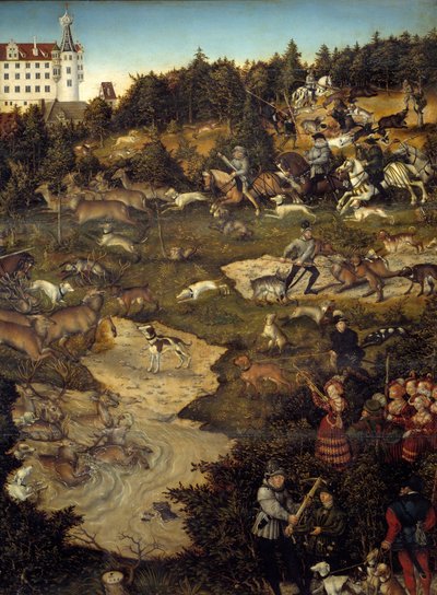 Caccia in onore di Carlo V al Castello di Torgau (dettaglio) da Lucas the Elder Cranach
