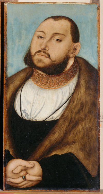 Giovanni Federico I, Elettore di Sassonia (1503-1554), di Cranach, Lucas, il Vecchio (1472-1553). Olio su legno da Lucas the Elder Cranach
