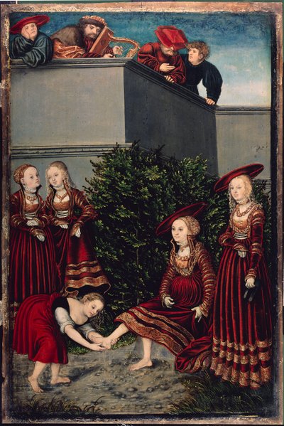 Re Davide e Betsabea da Lucas the Elder Cranach