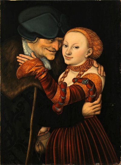 La coppia mal assortita da Lucas the Elder Cranach