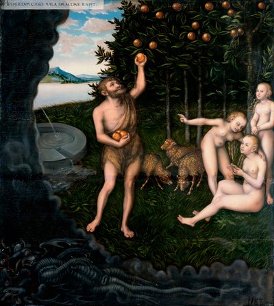 Ercole ruba le mele dal giardino delle Esperidi da Lucas the Elder Cranach