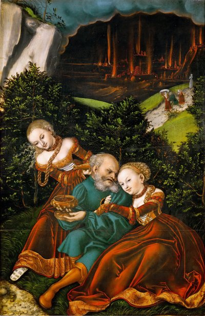 Lot e le sue figlie da Lucas the Elder Cranach