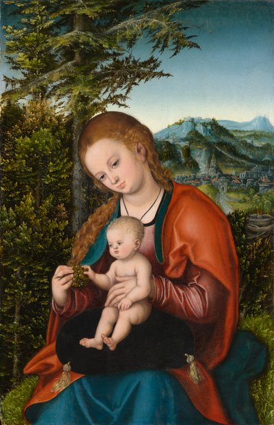 Madonna col Bambino in un paesaggio, c.1518 da Lucas the Elder Cranach