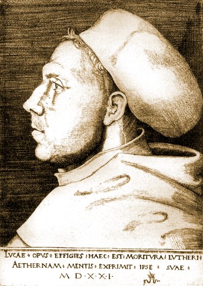 Martin Lutero come monaco da Lucas the Elder Cranach