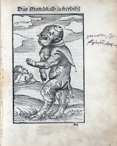 Monaco Vitello di Freiberg (Das Mönchskalb zu Freiberg), di Lucas Cranach il Vecchio. Xilografia da Lucas the Elder Cranach