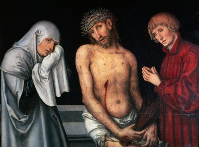 Pietà, di Lucas Cranach il Vecchio, tempera su tavola. Germania da Lucas the Elder Cranach