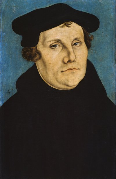 Ritratto di Martin Lutero (1483-1546), teologo tedesco da Lucas the Elder Cranach