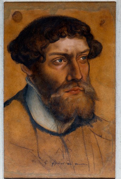 Ritratto di Filippo I di Pomerania, Principe della Riforma (pastello) da Lucas the Elder Cranach