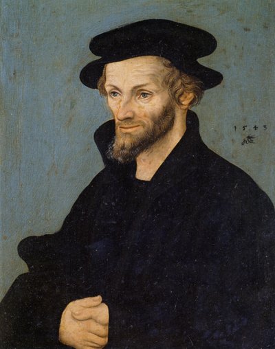 Ritratto di Filippo Melantone o Philipp Schwarzerd da Lucas the Elder Cranach