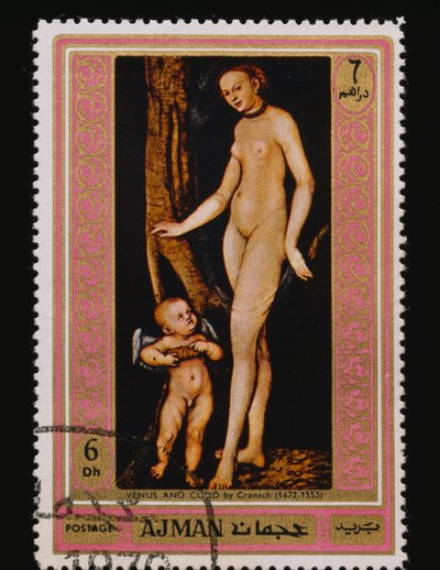 Francobollo serie Dipinti famosi (Nudi) da Lucas the Elder Cranach