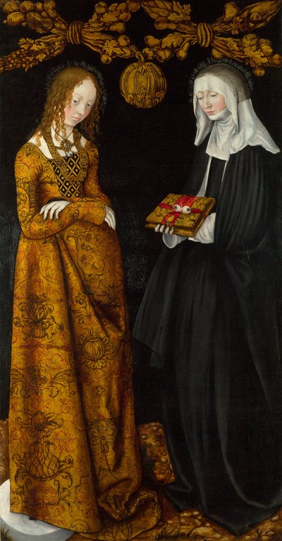Santa Cristina e santa Odilia da Lucas the Elder Cranach