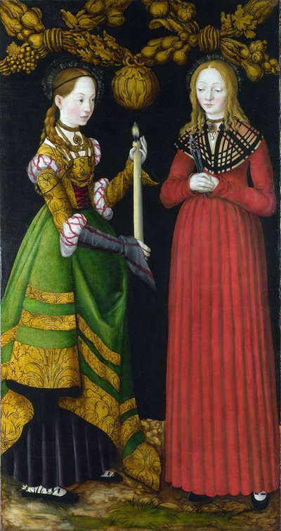 Santa Genoveffa e Santa Apollonia da Lucas the Elder Cranach