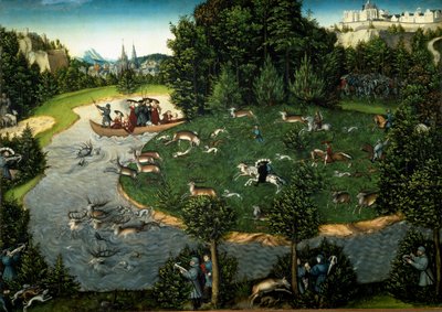 Caccia al cervo del Principe Elettore Federico III di Sassonia detto il Saggio da Lucas the Elder Cranach
